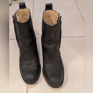 Acne Studios Black Pistol Leather Ankle Boots Size 36